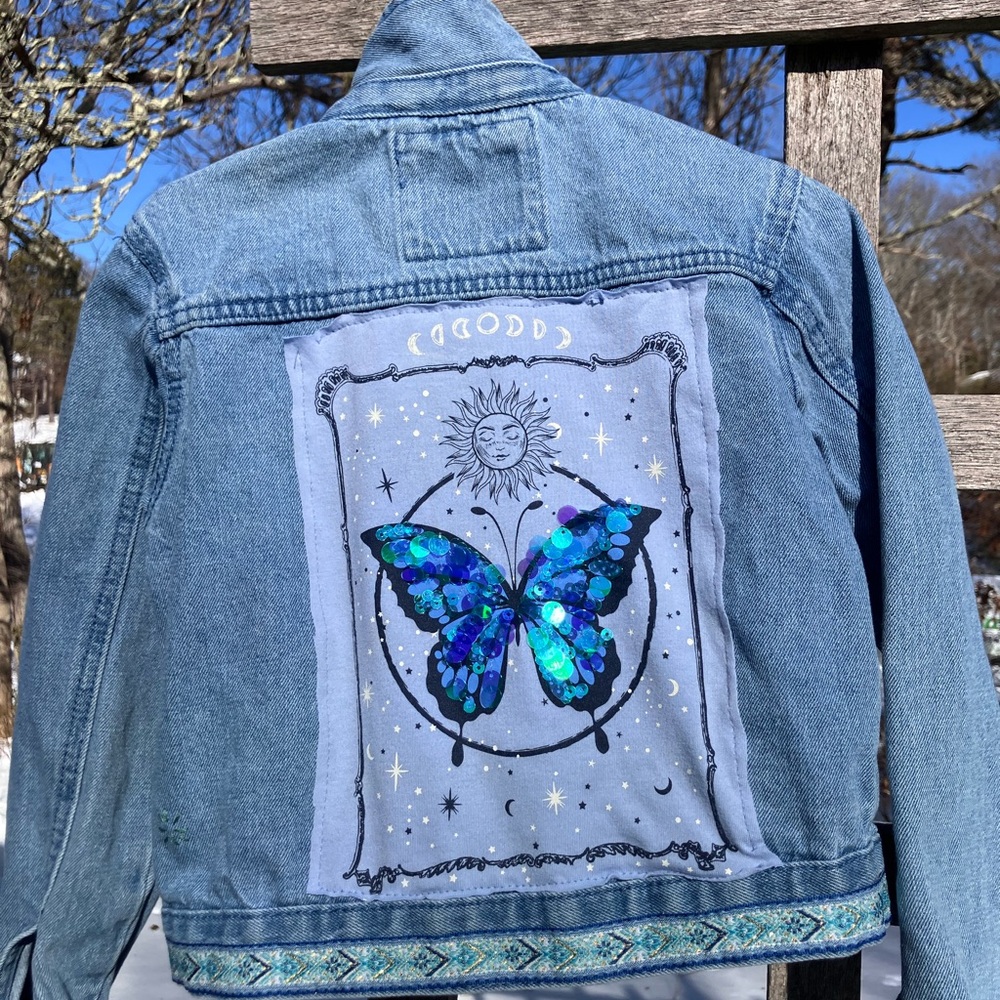 Up cycled kids, jean jacket